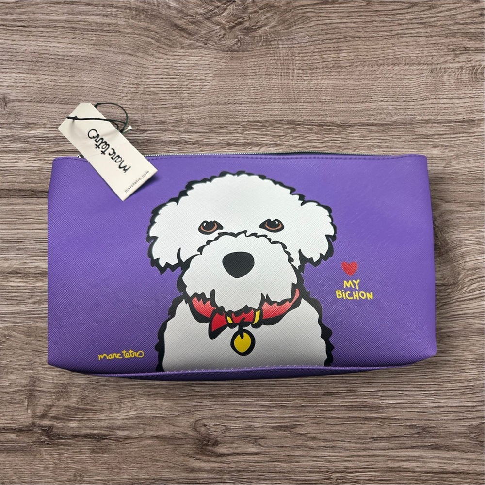 Marc Tetro Purple Bichon Dog Pouch